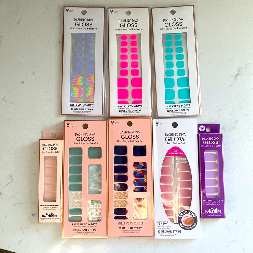 Dashing Diva nail strips. All brand new, unopened.